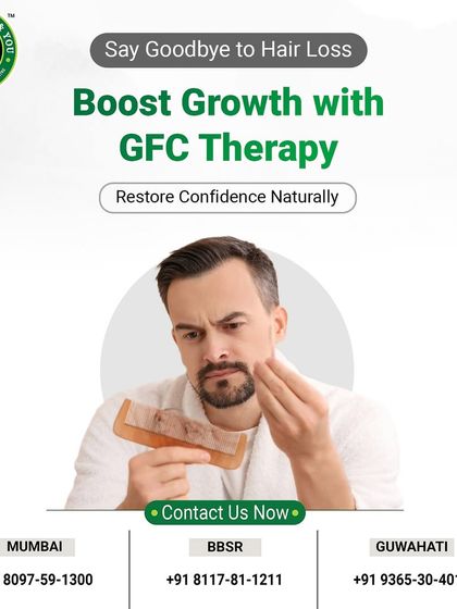 Dealing with hair loss can be frustrating, but GFC therapy offers a natural way to restore your confidence. It works by boosting your hair's natural growth cycle, helping you say goodbye to hair loss for good.