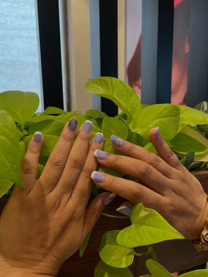 I love how this lavender set looks against the green plants in my salon. It’s all about creating a beautiful, relaxing vibe.