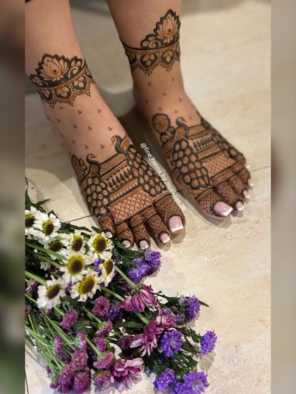 Here is a collection of my bridal feet designs. You can see the variety from full traditional patterns with elephants and peacocks to more modern floral and geometric styles.