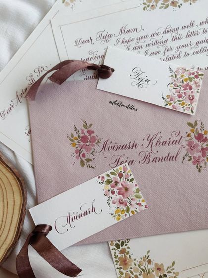 A throwback to these gratitude letters and envelopes I created for my teachers. Each one is adorned with my signature delicate florals and handwritten calligraphy.
