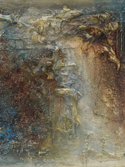 Another exploration in my mixed media series. Each piece is a unique journey into color, texture, and form.