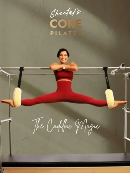 The Cadillac is where we truly explore what the body is capable of, combining strength, flexibility, and a bit of gravity-defying magic. This full-body split showcases incredible control and mobility, something we build towards with consistent practice.