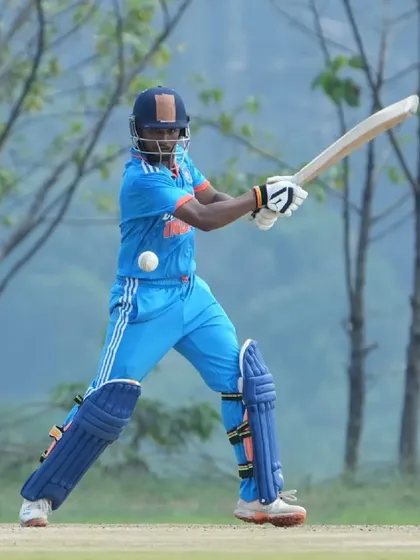 A portrait of Musheer Khan in his India jersey. It is a symbol of the dream that every young cricketer at our academy is working towards.