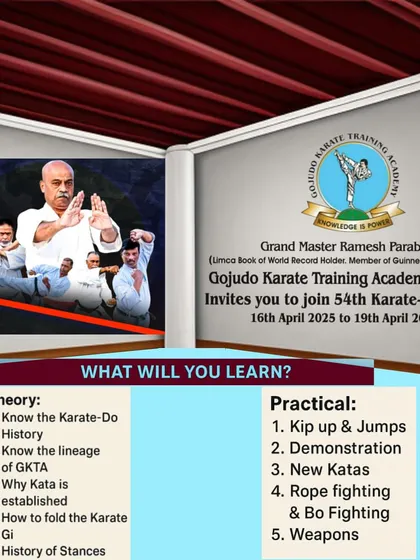 An invitation to our 54th Karate-Do Camp. These multi-day camps are an opportunity for intensive learning, covering everything from theory and history to advanced practical skills like weapons and rope fighting.