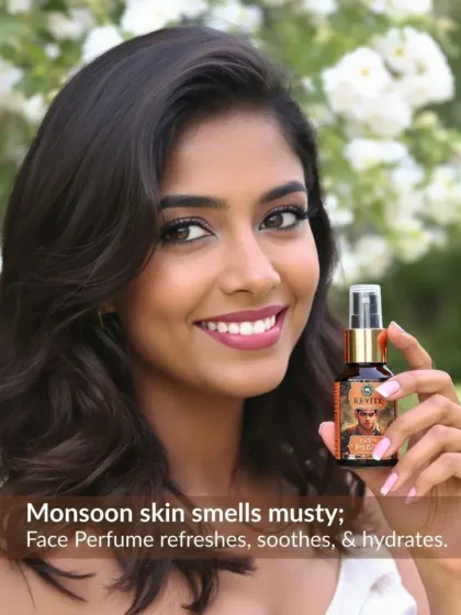 Does your skin smell musty during the monsoon? My Face Perfume is the perfect solution to refresh, soothe, and hydrate, combating the effects of humidity.