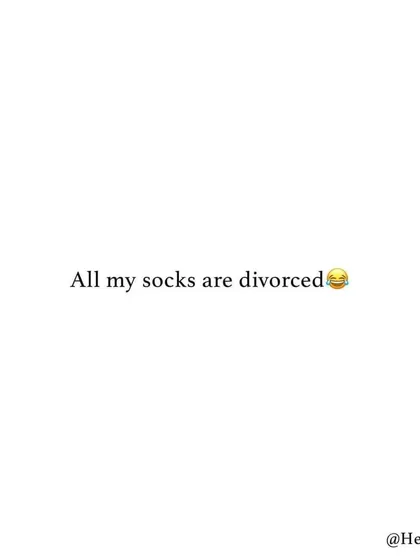 A little bit of humor from a matrimonial advocate. Even my socks are divorced! Sometimes, you have to find the light in the chaos.
