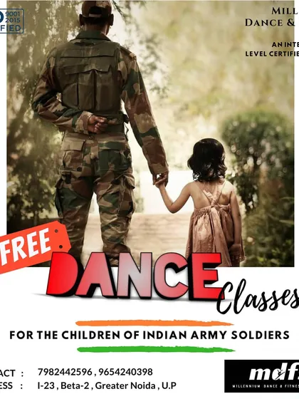 As a way of saying 'Jai Hind', I offer completely free dance classes for the children of Indian Army soldiers. This is my small way of giving back to the families who sacrifice so much for our country.