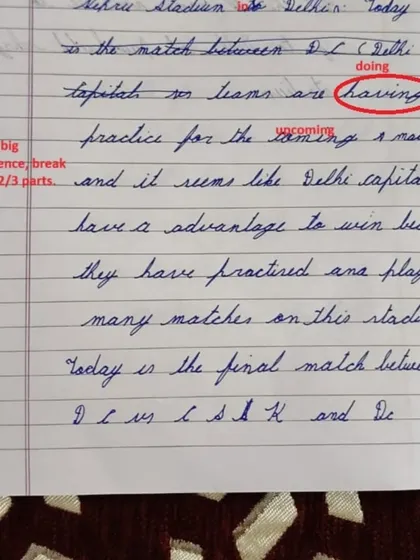 Breaking down long sentences is a common challenge. Here, I'm showing a student how to make their writing clearer and more powerful by using shorter, more direct sentences. It’s a simple trick that dramatically improves readability.