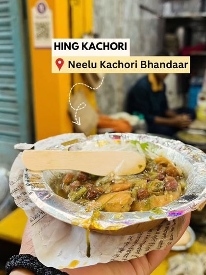 Hing Kachori from Neelu Kachori Bhandar. I love exploring the street food of every city I visit.
