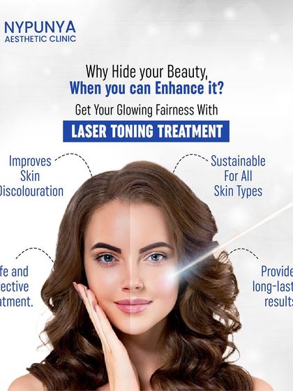 Don't hide your beauty, enhance it. Laser toning is a safe and effective treatment that improves skin discoloration and provides long-lasting results. It is suitable for all skin types and helps you achieve glowing fairness.