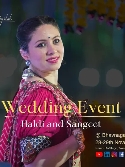 Kicking off the wedding season with a Haldi and Sangeet event in Bhavnagar.