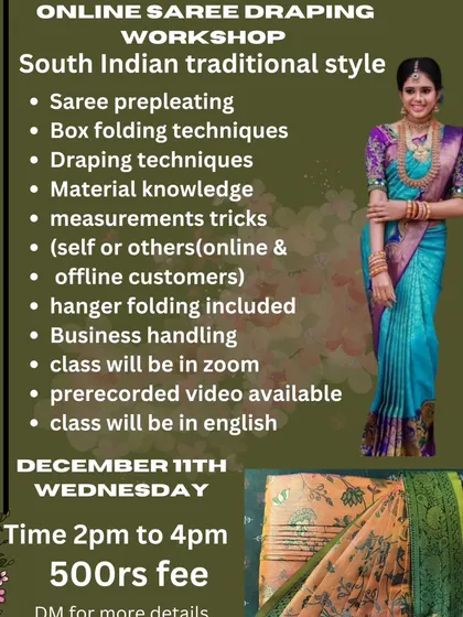 A flyer for a December workshop, showing the consistent curriculum and value offered in my classes.
