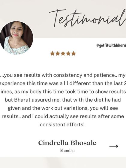 Sometimes the body takes time to show results. My role is to assure you that with consistency, the results will come.