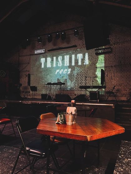 The calm before the storm. The stage is set, waiting for the music to begin.