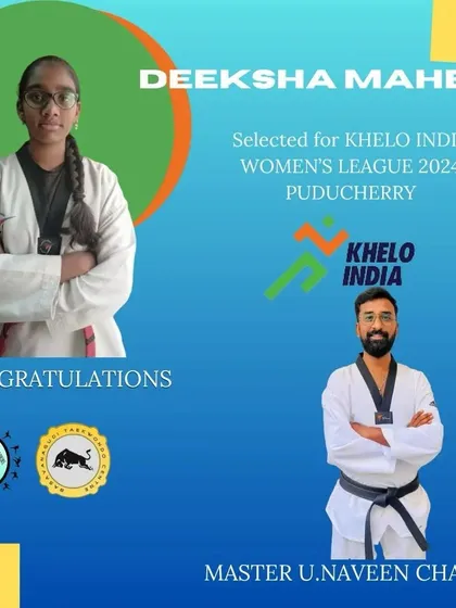 Recognizing the achievement of Deeksha Mahesh, who will be representing our academy in the cadet division at the Khelo India Women's League.