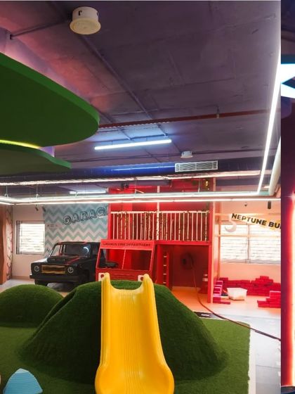 From laying bricks to building dreams. This before-and-after look shows the incredible transformation of our space into the colorful, adventurous play arena it is today.