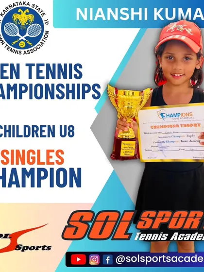 We are proud to develop champions from a young age. Meet Nianshi Kumar, our U8 singles champion, whose success reflects our commitment to nurturing next-generation talent.
