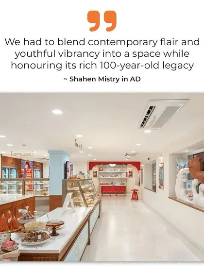 As I mentioned to Architectural Digest, the biggest challenge was blending contemporary flair into a space with a 100-year-old legacy. This wide shot of the store shows the open, airy feel we achieved, making the space feel larger and more welcoming.