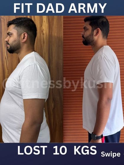 Abhijit, a new dad with a busy lifestyle, lost 10 kgs and over 4 inches from his belly area. He achieved this without giving up his favorite home-cooked meals, proving you don't need extreme diets to see real change.