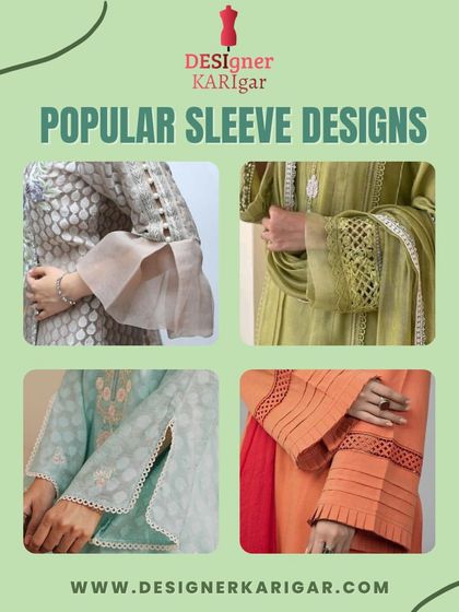This collage features various sleeve styles, including pleated and slit designs, offering unique ways to customize your outfit.