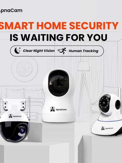 Smart home security is waiting for you. This image highlights our cameras' clear night vision and human tracking capabilities.