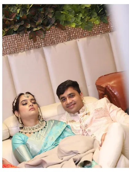 Another candid sleepy moment. Weddings are beautiful but tiring.