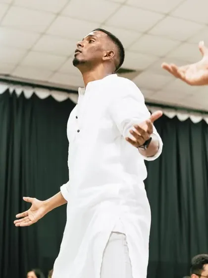 Expressing the emotion of the music while teaching. For me, dance is not just movement; it's feeling made visible.