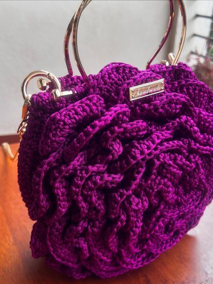 Busy Needles by Utpala Viswanath - Custom Crochet Fashion & Accessories Signature Rose Bags photo 27