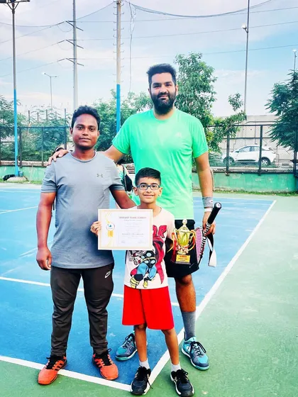 A big congratulations to Nivaan Dhama for winning the Under-8 category in the Raj Nagar Ext. Tennis Championship. We are extremely proud of his effort and dedication.