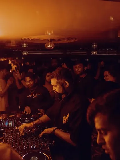 A glimpse of the packed dance floor at the Boris Brejcha afterparty at Akina Privé. The energy was electric all night long.