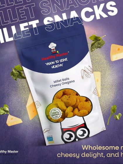 Cheesy, crunchy, and 100% guilt free. Our Millet Balls with Cheesy Oregano are a wholesome delight, blending the goodness of millets with a burst of cheesy flavor.