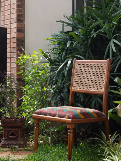 The Ramaniyam collection, a result of a deep collaboration with one of our earliest clients. This project includes a lounge sofa, tile-inlay center table, TV unit, dining set, and a statement console, all designed to reflect the client's cultural roots.