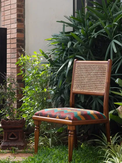 The Ramaniyam collection, a result of a deep collaboration with one of our earliest clients. This project includes a lounge sofa, tile-inlay center table, TV unit, dining set, and a statement console, all designed to reflect the client's cultural roots.