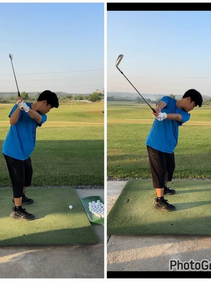 At the top of the swing, we are already seeing a much better turn and structure after just one session.