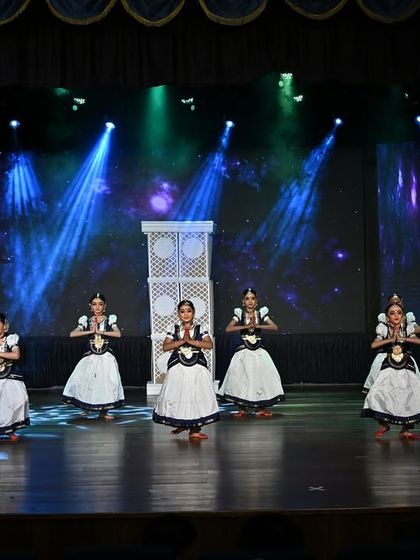 The final namaskaram from our advanced kids' batch after their stunning performance. Their discipline and teamwork on stage were truly commendable.