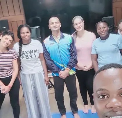 A candid selfie from our fourth Teacher Training batch of 2025. The smiles and camaraderie reflect the strong bonds formed during our intensive programs.