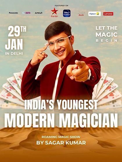 A poster for my roaming magic show in Delhi. I was excited to be back and share some new, up-close miracles.