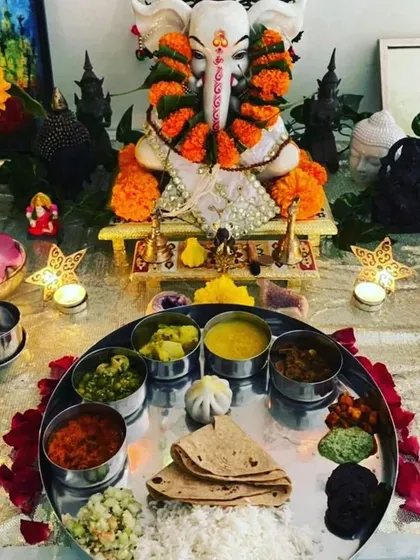 A beautiful 'naivedya' offering for Ganpati Bappa from one of our customers. We are so grateful when you choose our food to be a part of your most sacred traditions and festive prayers.