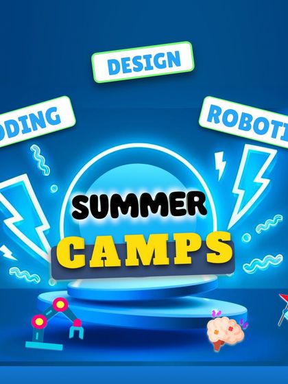 This summer, unlock your child's potential at our camps. We offer exciting adventures in Robotics, Design, and Coding, blending fun with learning to ignite their genius.