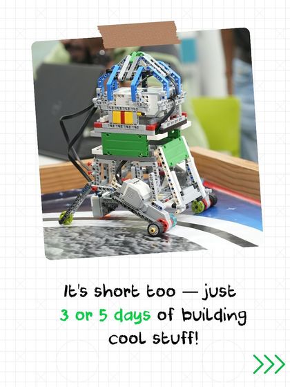 This image emphasizes the short and impactful nature of our Diwali Camp, offering 3 or 5 days of building cool and innovative projects.