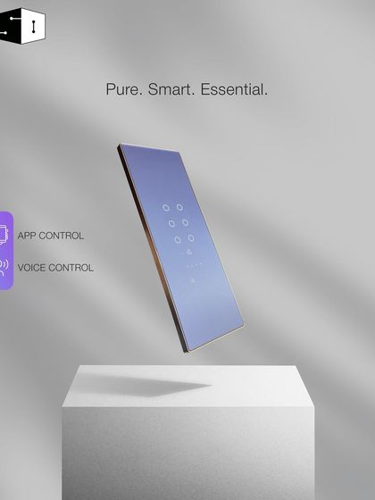 Pure. Smart. Essential. This sleek touch switch, controlled by app or voice, is designed to be the centerpiece of your modern home. It's breaking boundaries in form and setting standards in function.