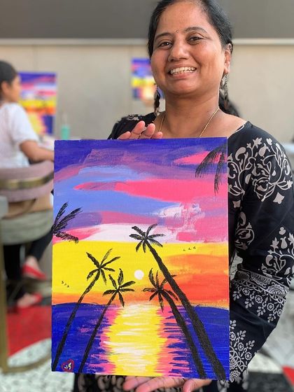 Paint Bar - Corporate Events & Team Building Classic Office Sip & Paint photo 35