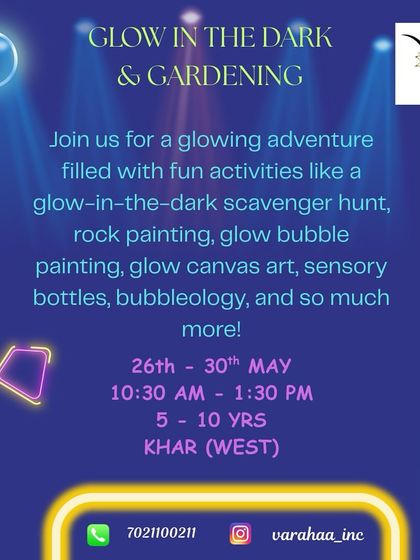 This Glow in the Dark camp is a glowing adventure. We explore light and chemistry with activities like a glow scavenger hunt, glow bubble painting, and creating sensory bottles that light up the dark.