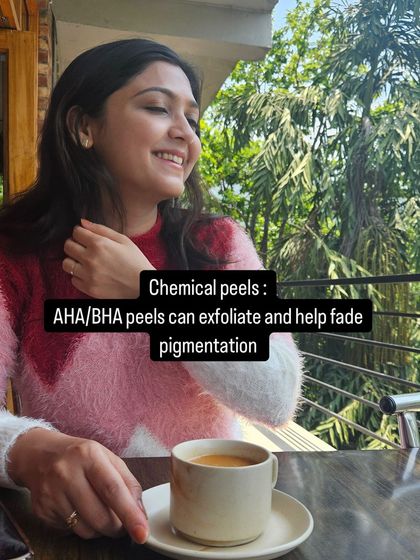 In-clinic treatments like chemical peels containing AHAs or BHAs can effectively exfoliate the skin and help fade stubborn pigmentation.