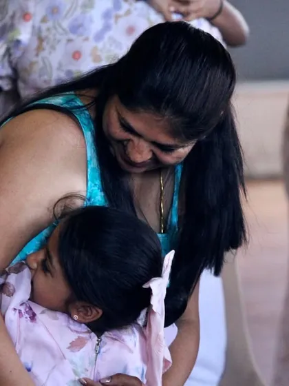 A tender moment between a mother and daughter during our Mother's Day event. There's no such thing as too many hugs when it comes to mom.