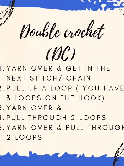 The Double Crochet (DC) is a fundamental stitch that you'll use all the time, especially for projects like blankets and granny squares. It creates a looser, more flexible fabric.
