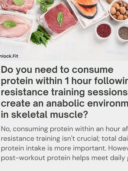 Myth: You must consume protein within one hour of training. Fact: Total daily protein intake is far more important. Post-workout protein is a convenient way to meet your daily goals, but it's not a magic window.