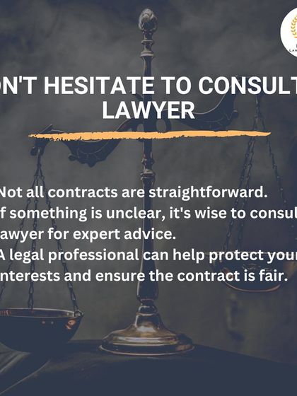 Reading a legal contract can be confusing. Our advice is simple: if something is unclear, don't hesitate to consult a lawyer. We are here to protect your interests and ensure any agreement is fair.