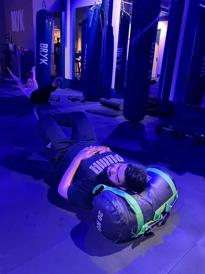Sometimes a 20kg sandbag makes the best pillow after a grueling session. We know the feeling.