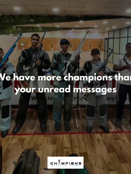 We have more champions than your unread messages. That's a fact. We are proud of the sheer number of talented shooters we have nurtured.